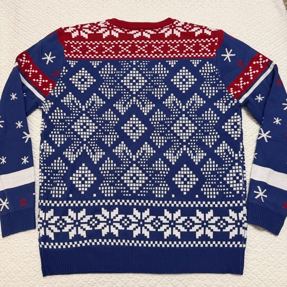 Grey Goose Vodka Christmas Sweater Blue Red White Men’s Large - Picture 5 of 5